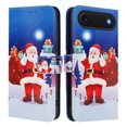 thumbnail image 2 of Phone Case for iPhone Air, Luxury Christmas Pattern Card Slots Cash Pocket Magnetic Clasp Full Body Protection Shockproof Kickstand Wallet Flip Case with Wrist Strap for iPhone Air, D, 2 of 9