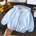 thumbnail image 4 of Kids Coats Jacket for Girls Summer Children's Ice Silk Thin Zip Up Sun Clothing For Boys And Girls With Hat Hooded Long Sleeve Sun Suit For Ages 3 6, 4 of 8