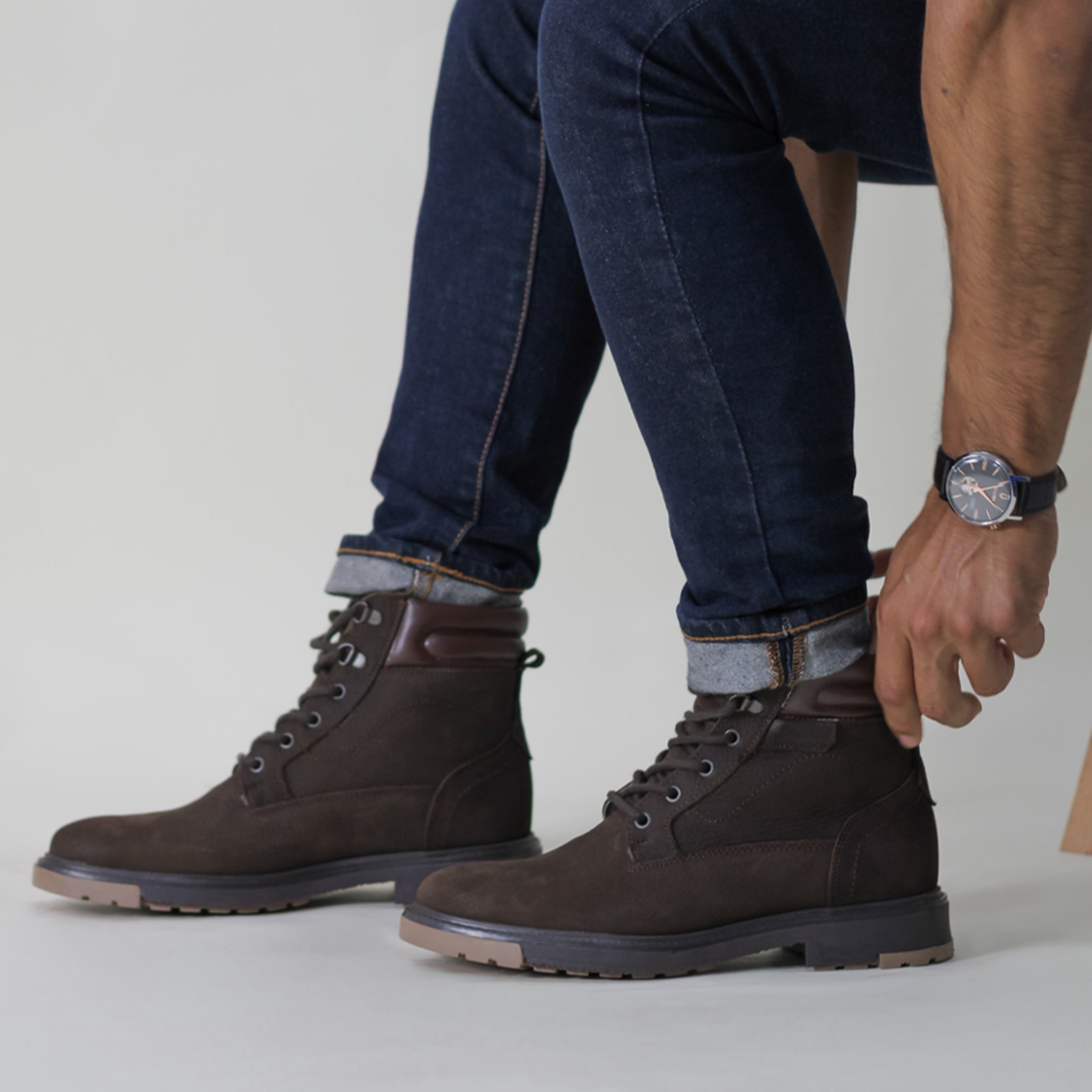 Botas industriales Exterior Piel color Café Para Hombre | Bodega ...