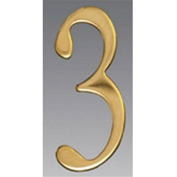 Mailbox Accessories  Brass Address Numbers Size - 2 Number - 3-Brass