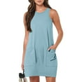 thumbnail image 6 of Women's Sleeveless Mini Tank Dress Casual Athletic Workout Tennis Sport Dress with Pockets Lightweight Comfortable Stylish Summer 2025 Vacation Dress Stylish Beach Sundress, 6 of 6