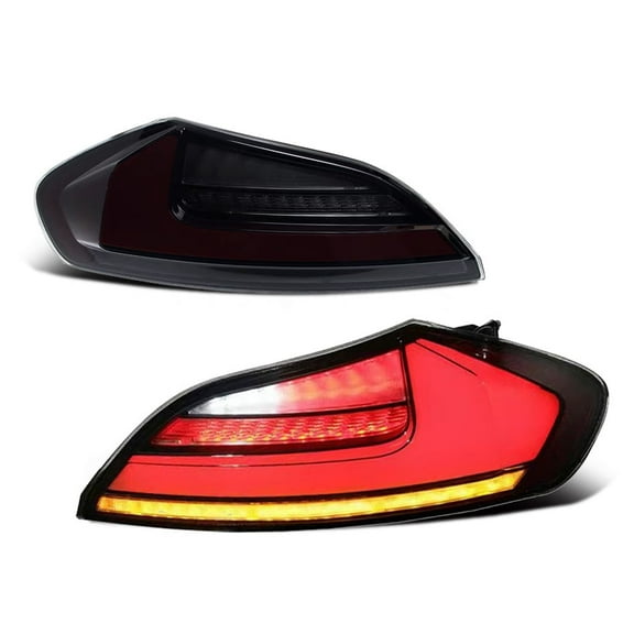 RTMOTO fit for 1996-2016 BMW E89 Z4 Rear High-luminodity LED Dynamic Amber Signal Tail Lights Lamp Smoked Lens/Red Tubes