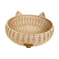 thumbnail image 2 of Cama para gatos tipo cesta tejida, ligera, de ratán PE, redonda, transpirable, ideal para el verano. M, 2 of 9