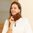 thumbnail image 2 of Billetera Blucoay Bifold Compacta de Cuero Marrón con Bloqueo RFID, 2 of 9