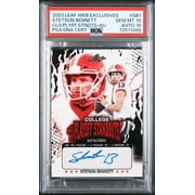 Graded 2023 Leaf College Playoff Standouts Stetson Bennett #SB1 Autographed #/274 Rookie RC Football Card PSA/DNA 10 Gem Mint Auto Grade 10