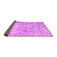thumbnail image 2 of Ahgly Company Indoor Round Abstract Purple Contemporary Area Rugs, 4' Round, 2 of 4