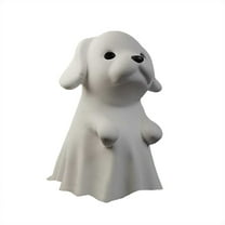 Halloween Ghost Dog Figurine - Cute Ghost Statue Decor for Halloween Decorations
