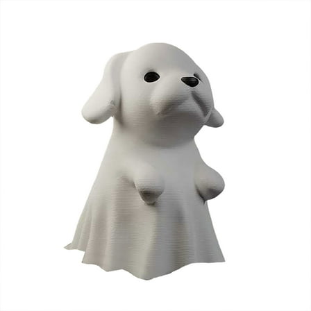 Halloween Ghost Dog Figurine - Cute Ghost Statue Decor for Halloween Decorations