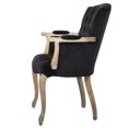 thumbnail image 3 of Amherst Velvet Arm Dining Chair, Black, 3 of 7