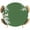 Green, variant on Eastern Leaves Round Tablecloth 36-44 Inch Round Fitted Table Cloth with Elastic Edge, Vintage Red Brown Natural Branches Plants Waterproof Table Cover Protector for Outdoor Picnic Party Dining