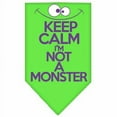 thumbnail image 4 of Pet and Dog Bandana Screen Printed, "Keep Calm, I'm Not A Monster", 4 of 10