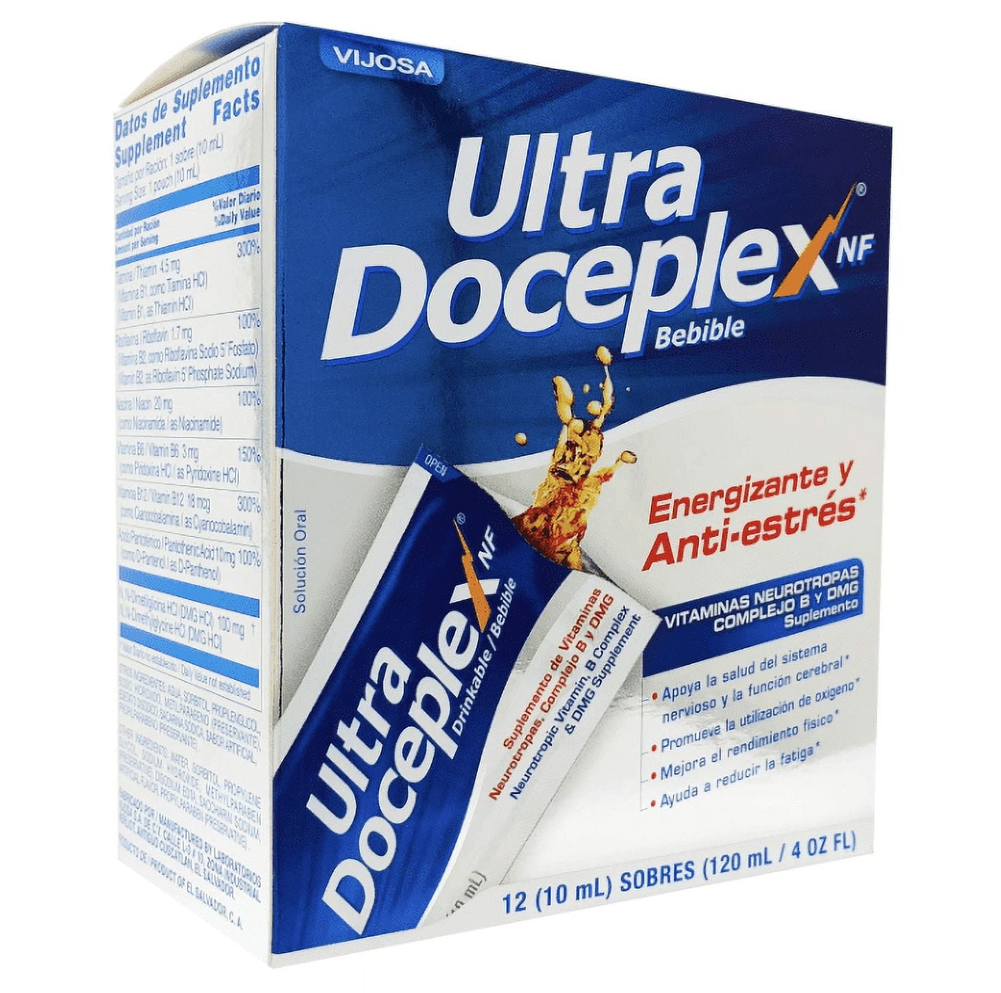 Vijosa Ultra Doceplex Drinkable Energy Booster & Anti-Stress 12 Pouches