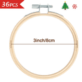 thumbnail image 2 of 36Pieces 3Inch Embroidery Hoop Mini Embroidery Hoop Bamboo Round Hoop for DIY Craft Needlework, Sewing and Crafts 8cm, 2 of 7