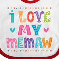 thumbnail image 4 of Inktastic I Love My Memaw for Granddaughter Girls Baby Bib, 4 of 4