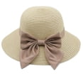 thumbnail image 1 of 56-58 cm circunferencia del sombrero sombrero de ala grande para mujer sombrero de verano sombrero para sol de playa sombrero de paja con lazo, 1 of 5