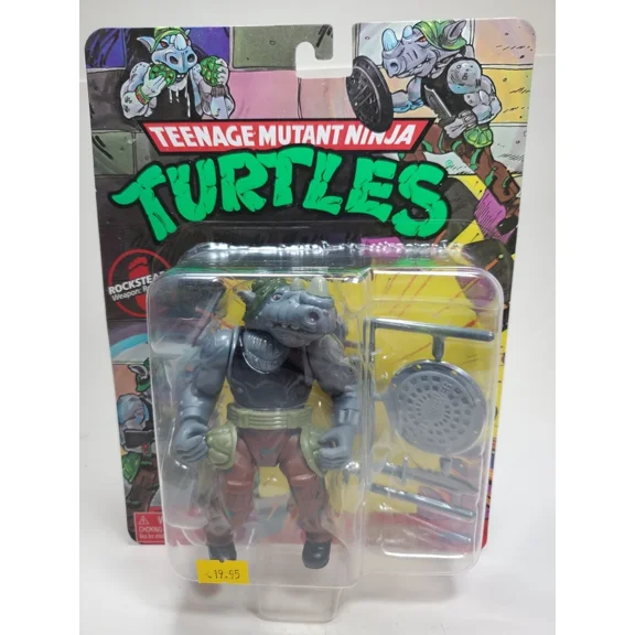 Playmates TMNT 2022 Retro Ninja Turtles Rocksteady SEALED Action Figure t2