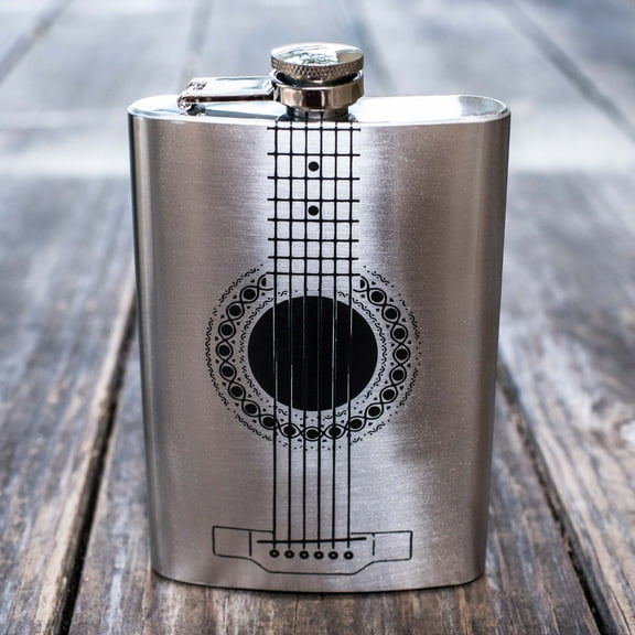 8oz Acoustic Guitar Flask L1
