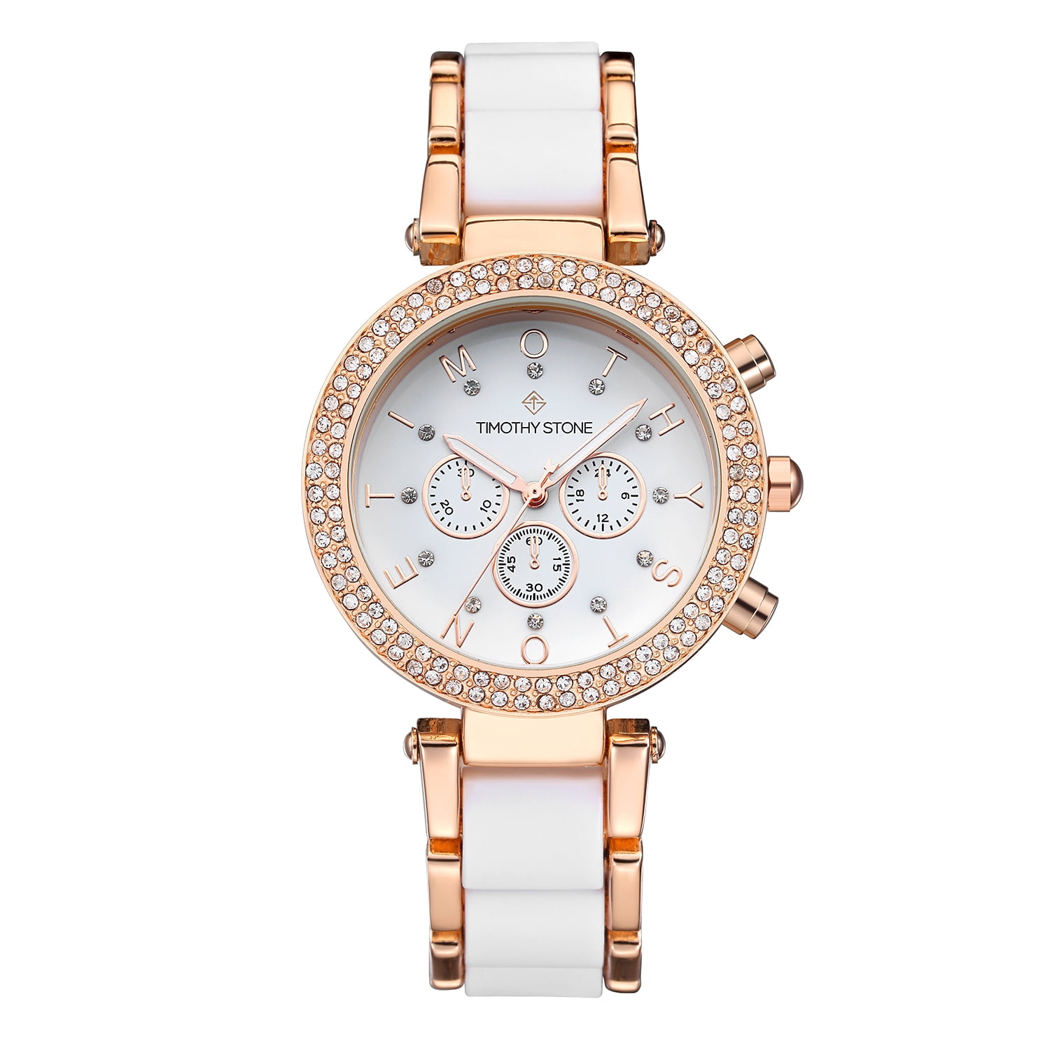 Timothy Stone Charme Bicolor Rose Gold Tone White Watch Walmart