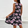 thumbnail image 6 of Summer Oversize Dresses for Womens 2026 Fashion Printed V Neck Sleeveless Loose Ruched Knee-Length Dress, 6 of 8
