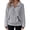 Gray-1, variant on Women's Sherpa Fuzzy Fleece Pullover Sweatshirt Quarter Zip Lapel Winter Warm Cozy Sweaters with Kangaroo Pockets
