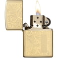 thumbnail image 6 of Zippo Lighter - Personalized Custom Message Engrave on Brass Zippo Lighter (Venetian 352B), 6 of 7