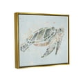 thumbnail image 3 of Tortoise Swimming Underwater Bubbles Animals & Insects Graphic Art Metallic Gold Framed Art Print Wall Art, 3 of 6