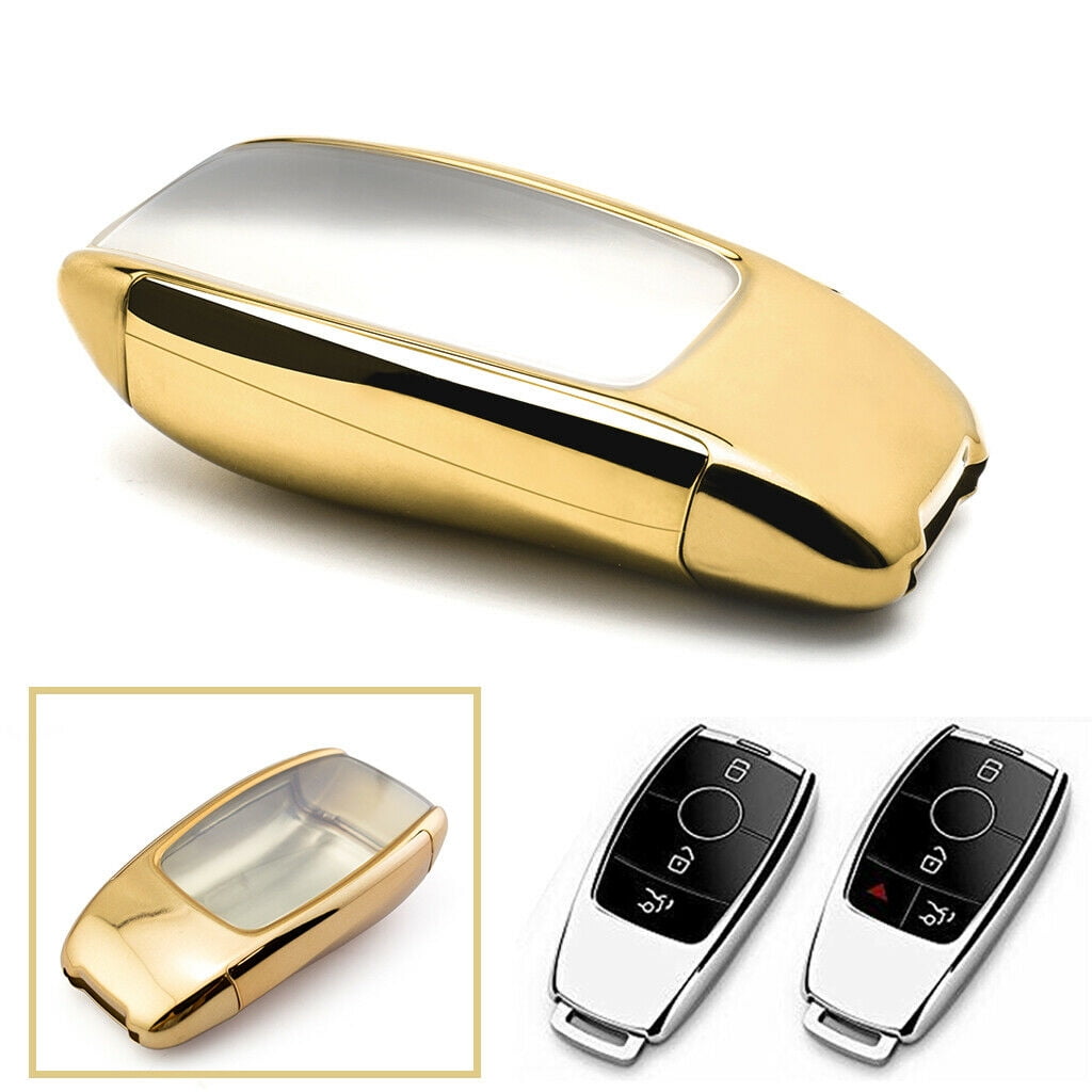 for BMW Keyless Remote Key TX Racing Remote Key Cover Gold Chrome