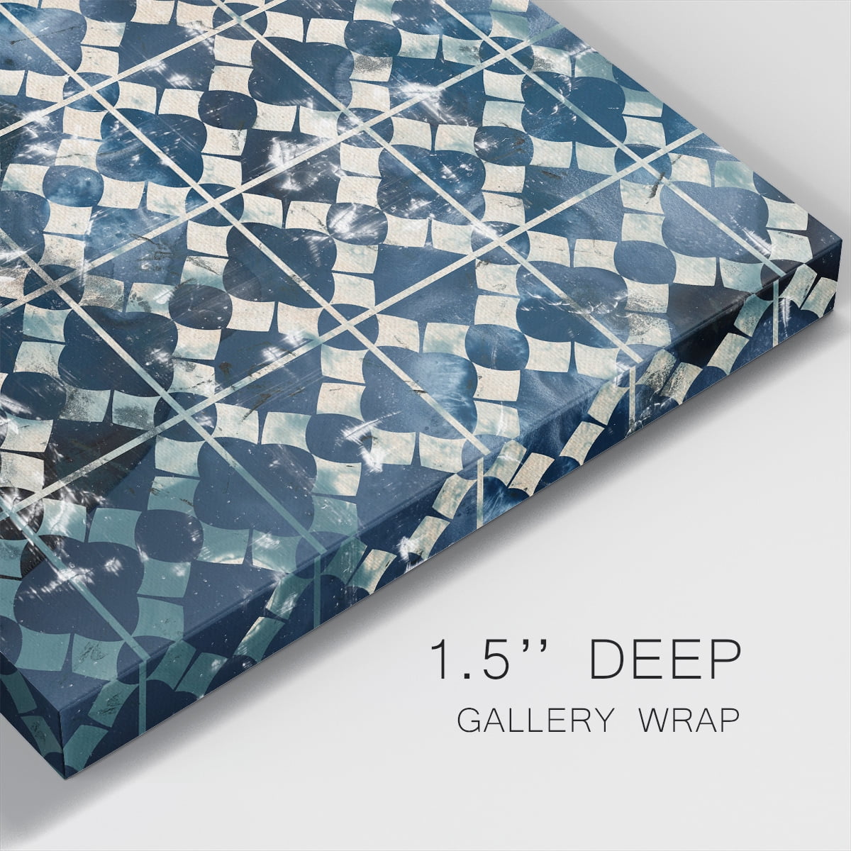 Wexford Home Tile-Dye V-Premium Gallery Wrapped Canvas, 32" x 32" - Ready to Hang