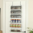 thumbnail image 3 of 6-Tier Over the Door Pantry Organizer, x-Cosrack Spice Rack Organizer with Door Hook for Kitchen Pantry,Wall Mount Spice Rack, Silver, 3 of 8