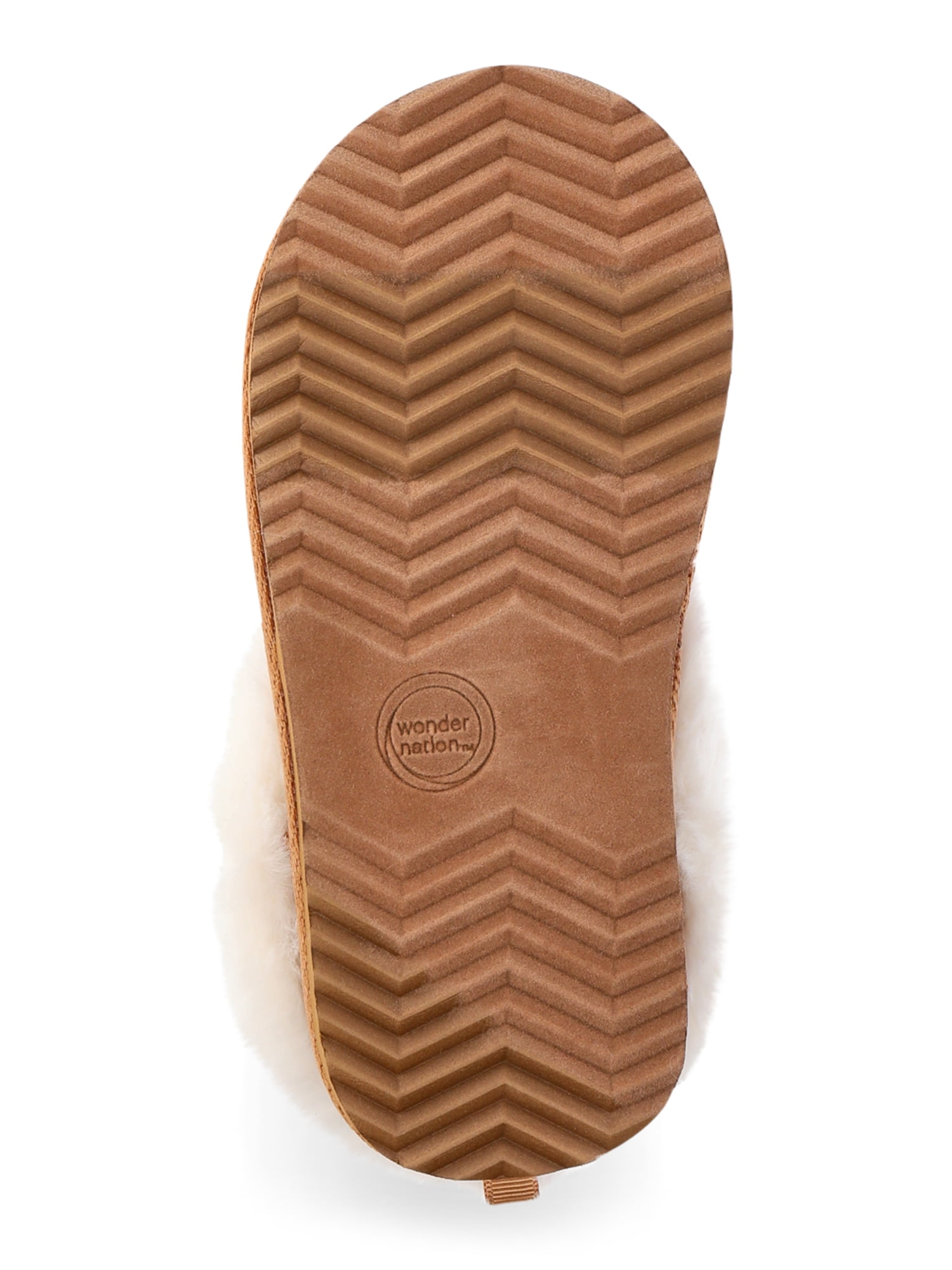 Wonder Nation Toddler Girls Slippers with Faux Fur Trim
