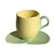thumbnail image 1 of Juego de tazas y platillos de café de cerámica | Taza de té floral con diseño de pétalos de flor | Exquisita taza de cerámica para bebidas calientes | Elegante vajilla de restaurante para casa | 1, 1 of 5