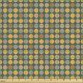 thumbnail image 2 of Ambesonne Abstract Fabric by the Yard Upholstery, Retro Circle Motif Art, 2 Yards, Warm Taupe Pale Orange, 2 of 5
