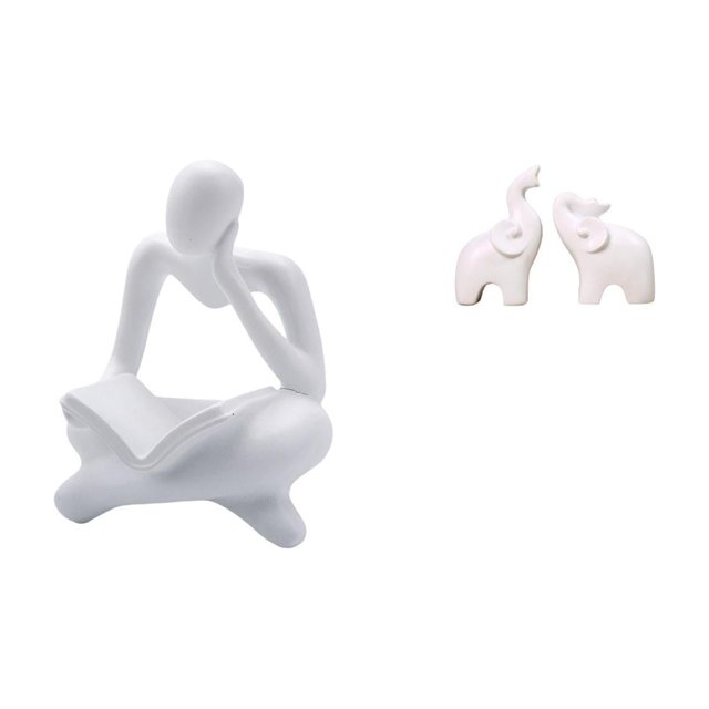 Figura de lector abstracta, escultura de , figura humana, decoración de resina, arte moderno, artesanías, adecuada para oficina, estante, dorm