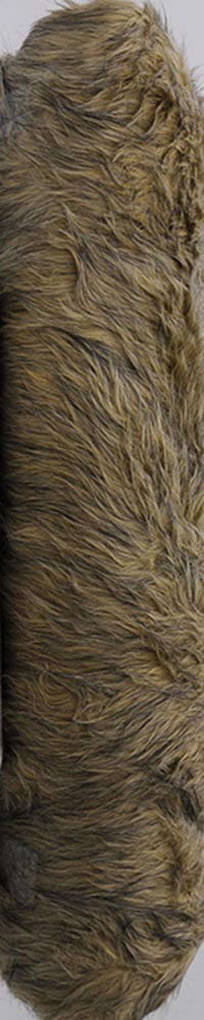 Shason Textile 58" 400gsm Polyester Acrylic Faux Wolf Fur Sewing & Craft Fabric, Gray