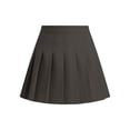 thumbnail image 6 of Girls High Waist Pleated Mini Skirt, A-Line Flowy Skater Skirt, Solid Color Uniform Skirt Dark Gray 9-10 Years, 6 of 6