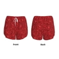 thumbnail image 6 of Goofa Red Glitter Printed Women 2 in 1 Running Shorts,Quick Dry Athletic Workout Shorts,High Waisted Athletic Shorts with Liner Pockets-Small, 6 of 9