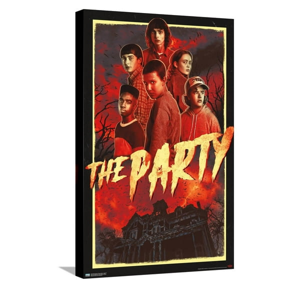 Netflix Stranger Things: Season 4 - The Party Canvas Wall Poster, 14.725" x 22.375"