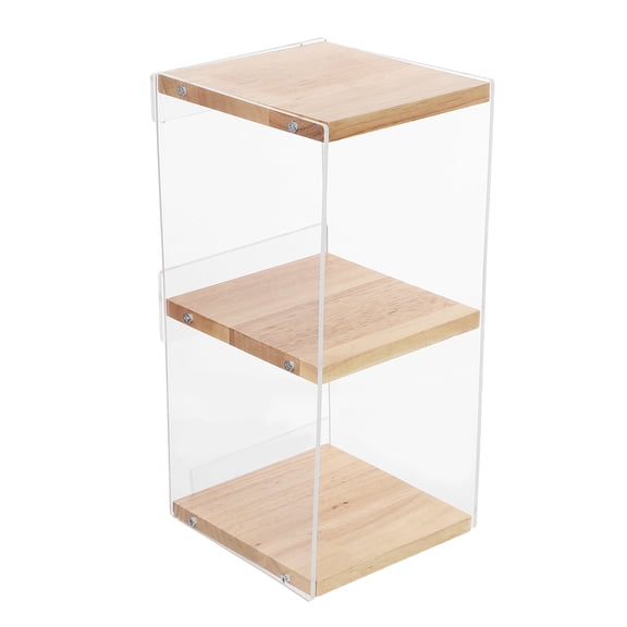HONMEET Transparent Storage Rack for Home with Clear Acrylic Shelves and Stackable Design