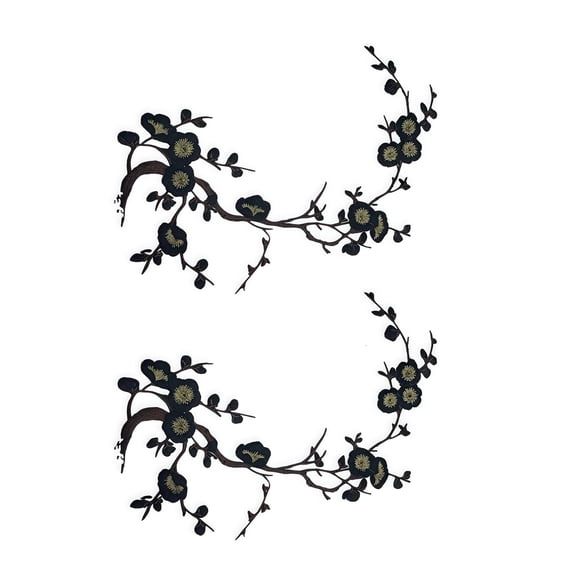 Cherry Blossom Patches Iron on Patches Embroidery Appliques DIY Trim for Jeans Garment Jacket Backpack Decoration Cherry Blossom Patch Flower Pink