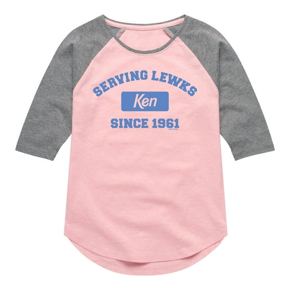 Barbie - Ken Serving Lewks Since 1961 - Toddler & Youth Girls Raglan Graphic T-Shirt