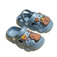 thumbnail image 2 of Tfken Slippers Clogs For Girls Boys Capybara Decoration Swivel Ankle Strap Breathable Daily Wear Eva Children Toddler Sandals Blue Size 10-11 Years, 2 of 3