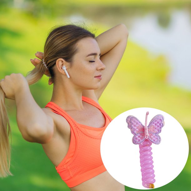 Diademas para el pelo con cable de teléfono, tres gomas para el pelo, accesorios para el pelo rizado muy elásticos para mujer