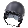 thumbnail image 5 of Casco medio para motocicleta DOT negro mate con visera desplegable para motos cruiser, chopper y biker. L, 5 of 5