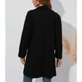 thumbnail image 4 of Defitshape Women's Winter Coat Fall Coats Long Fashion Lapel Spring Casual Fitted Comfy Warm Cotton Outerwear Black 12, 4 of 4