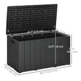 thumbnail image 3 of Outsunny 81 Gallon Garden Storage Box, Storage Container, Black, 3 of 10