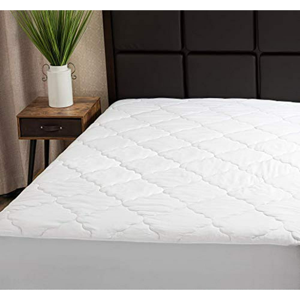 micropuff mattress pad twin extra long white microfiber quilted fitted