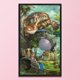 thumbnail image 1 of Cuadros Decorativos Totoro bordado completo hilo de algodón ecológico 11CT impreso punto de cruz ilustraciones (4) Wdftyju embutido en tela, 1 of 9
