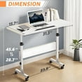 thumbnail image 2 of Rolling Desk Adjustable Height,Portable Laptop Desks,Small Standing Desk with Wheels for Home Office, 2 of 6