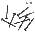 thumbnail image 3 of Uxcell #8 x 1 49/64-Inch Wood Screws Carbon Steel Phillips Self Tapping Black 150 Pack, 3 of 5