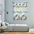 thumbnail image 5 of Sea Turtle Coastal Kitchen Curtains Sets for Windows 36 Inch Length, Summer Nautical Starfish Coral Ocean Rod Pocket Window Treatments Tier Curtains and Valances Set for Bedroom/Bathroom, 5 of 8